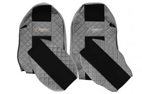 Housses de siège sur mesure ELEGANCE Q pour MERCEDES ACTROS MP 3 (01.2007-12.2010) - grises