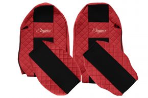 Housses de siège sur mesure ELEGANCE Q pour MERCEDES ACTROS MP 3 (01.2007-12.2010) - rouges