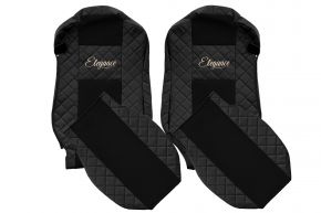 Housses de siège sur mesure ELEGANCE Q pour MERCEDES ACTROS MP 4 (01.2011-12.2018) - sièges standard - noires