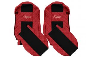 Housses de siège sur mesure ELEGANCE Q pour MERCEDES ACTROS MP 4 (01.2011-12.2018) - sièges standard - rouges