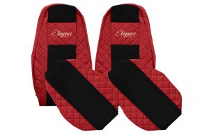 Housses de siège sur mesure ELEGANCE Q pour VOLVO FH 4 (01.2013-12.2019) - rouges