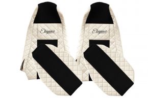Housses de siège sur mesure ELEGANCE Q pour SCANIA R (01.2013-12.2016) - STREAMLINE, appuie-têtes intégrés - beige clair