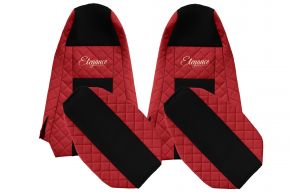 Housses de siège sur mesure ELEGANCE Q pour SCANIA R (01.2013-12.2016) - STREAMLINE, appuie-têtes intégrés - rouges