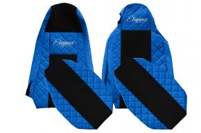 Housses de siège sur mesure ELEGANCE Q pour SCANIA R (01.2013-12.2016) - STREAMLINE, sièges différents - bleues