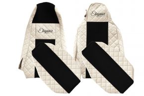 Housses de siège sur mesure ELEGANCE Q pour SCANIA R (01.2013-12.2016) - STREAMLINE, sièges différents - beige clair