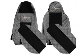 Housses de siège sur mesure ELEGANCE Q pour SCANIA R (01.2013-12.2016) - STREAMLINE, sièges différents - grises