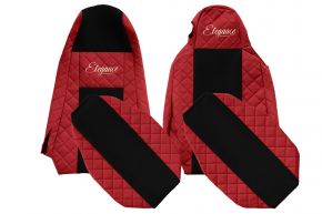 Housses de siège sur mesure ELEGANCE Q pour SCANIA R (01.2013-12.2016) - STREAMLINE, sièges différents - rouges