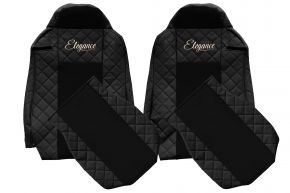 Housses de siège sur mesure ELEGANCE Q pour IVECO STRALIS XP (01.2016-12.2019) - noires