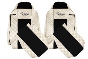Housses de siège sur mesure ELEGANCE Q pour IVECO STRALIS XP (01.2016-12.2019) - beige clair