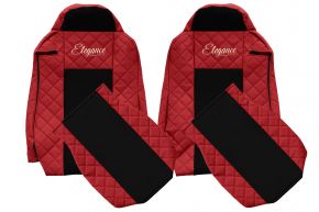 Housses de siège sur mesure ELEGANCE Q pour IVECO STRALIS XP (01.2016-12.2019) - rouges