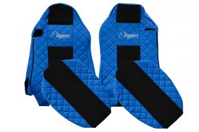 Housses de siège sur mesure ELEGANCE Q pour MAN TGX (01.2007-03.2020) - sièges ISRI, sièges différents - bleues