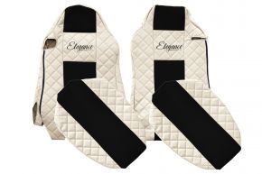 Housses de siège sur mesure ELEGANCE Q pour MAN TGX (01.2007-03.2020) - sièges ISRI, sièges différents - beige clair