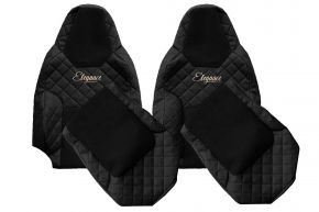 Housses de siège sur mesure ELEGANCE Q pour MAN TGL (à partir de 03.2021) - ceinture au siège conducteur - noires