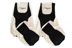 Housses de siège sur mesure ELEGANCE Q pour DAF XG+ (à partir de 10.2021) - siège passager sans tablette - beige clair