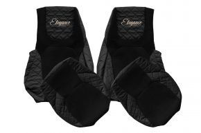 Housses de siège sur mesure ELEGANCE Q pour DAF XG+ (à partir de 10.2021) - sièges identiques - noires