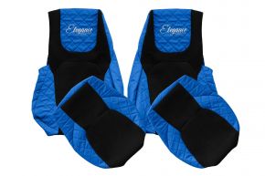 Housses de siège sur mesure ELEGANCE Q pour DAF XG+ (à partir de 10.2021) - sièges identiques - bleues