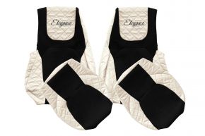 Housses de siège sur mesure ELEGANCE Q pour DAF XG+ (à partir de 10.2021) - sièges identiques - beige clair