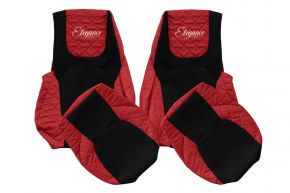 Housses de siège sur mesure ELEGANCE Q pour DAF XG+ (à partir de 10.2021) - sièges identiques - rouges