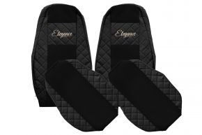 Housses de siège sur mesure ELEGANCE Q pour VOLVO FH 5 (à partir de 01.2020) - noires