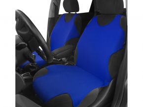 Housses universelles en coton POK (découpées), bleues, avant + arrière