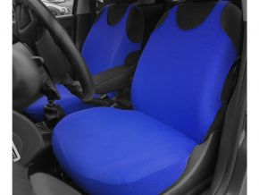 Housses universelles en coton POK, bleues, avant + arrière