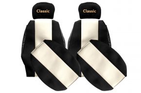 Housses de siège sur mesure CLASSIC pour MAN F2000 (01.1994-12.2000) - ceintures fixées aux sièges - beige clair