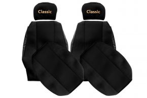 Housses de siège sur mesure CLASSIC pour IVECO EUROSTAR (01.1992-12.2002) - noires