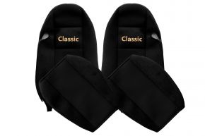 Housses de siège sur mesure CLASSIC pour IVECO STRALIS (01.2002-12.2012) - noires