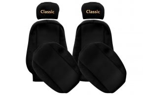 Housses de siège sur mesure CLASSIC pour VOLVO FL (01.1998-12.2001) - appuie-tête réglables - noires