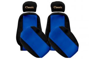 Housses de siège sur mesure CLASSIC pour VOLVO FL (01.1998-12.2001) - appuie-tête réglables - bleues