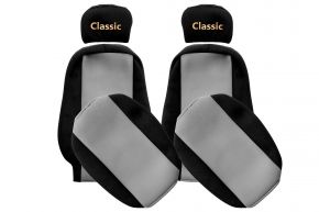 Housses de siège sur mesure CLASSIC pour VOLVO FL (01.1998-12.2001) - appuie-tête réglables - grises