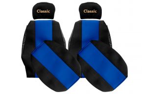 Housses de siège sur mesure CLASSIC pour SCANIA 4 (01.1995-12.2004) - appuie-tête réglables - bleues