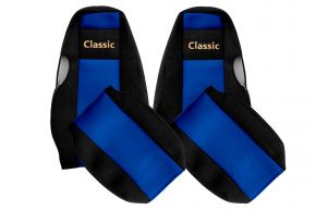 Housses de siège sur mesure CLASSIC pour SCANIA 4 (01.1995-12.2004) - appuie-tête intégrés - bleues