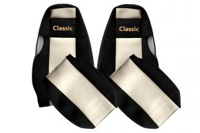 Housses de siège sur mesure CLASSIC pour SCANIA 4 (01.1995-12.2004) - appuie-tête intégrés - beige clair