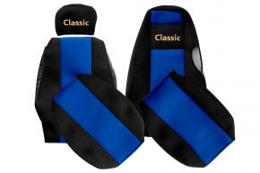 Housses de siège sur mesure CLASSIC pour SCANIA 4 (01.1995-12.2004) - appuie-tête différents - bleues