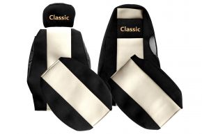 Housses de siège sur mesure CLASSIC pour SCANIA 4 (01.1995-12.2004) - appuie-tête différents - beige clair