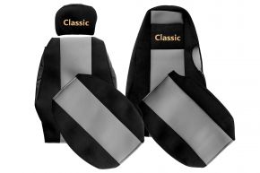 Housses de siège sur mesure CLASSIC pour SCANIA 4 (01.1995-12.2004) - appuie-tête différents - grises