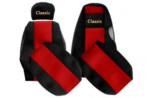 Housses de siège sur mesure CLASSIC pour SCANIA 4 (01.1995-12.2004) - appuie-tête différents - rouges