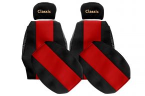 Housses de siège sur mesure CLASSIC pour RENAULT MAGNUM INTEGRAL (01.1997-12.2001) - appuie-tête réglables - rouges