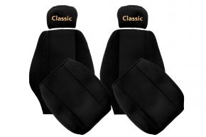 Housses de siège sur mesure CLASSIC pour MERCEDES AXOR (01.1996-12.2004) - appuie-tête réglables - noires