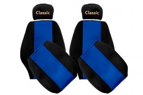 Housses de siège sur mesure CLASSIC pour MERCEDES AXOR (01.1996-12.2004) - appuie-tête réglables - bleues