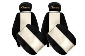 Housses de siège sur mesure CLASSIC pour MERCEDES ACTROS MP 1 (01.1996-12.2002) - appuie-tête réglables - beige clair