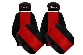 Housses de siège sur mesure CLASSIC pour MERCEDES AXOR (01.1996-12.2004) - appuie-tête réglables - rouges