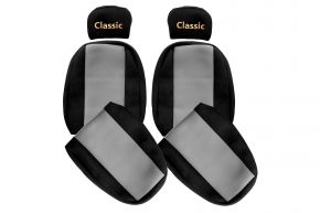 Housses de siège sur mesure CLASSIC pour MAN F2000 (01.1994-12.2000) - ceinture passager hors du siège - grises