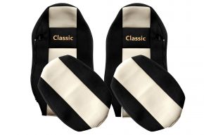 Housses de siège sur mesure CLASSIC pour MAN TGX (01.2007-03.2020) - sièges ordinaires (hors ISRI) - beige clair