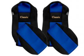 Housses de siège sur mesure CLASSIC pour MERCEDES ACTROS MP 4 (01.2011-12.2018) - sièges standard - bleues
