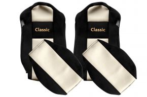 Housses de siège sur mesure CLASSIC pour MERCEDES ACTROS MP 4 (01.2011-12.2018) - sièges standard - beige clair
