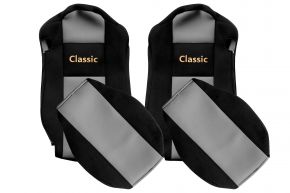 Housses de siège sur mesure CLASSIC pour MERCEDES ACTROS MP 4 (01.2011-12.2018) - sièges standard - grises