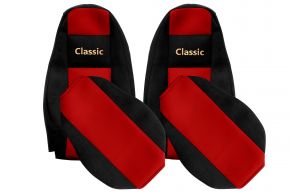 Housses de siège sur mesure CLASSIC pour VOLVO FH 4 (01.2013-12.2019) - rouges