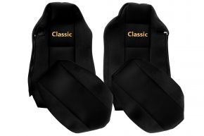 Housses de siège sur mesure CLASSIC pour MAN TGX (01.2007-03.2020) - siège conducteur ISRI - noires